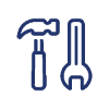 HomeImprovementIcon-deepblue Dow Credit Union Home Repair Remodel Icon