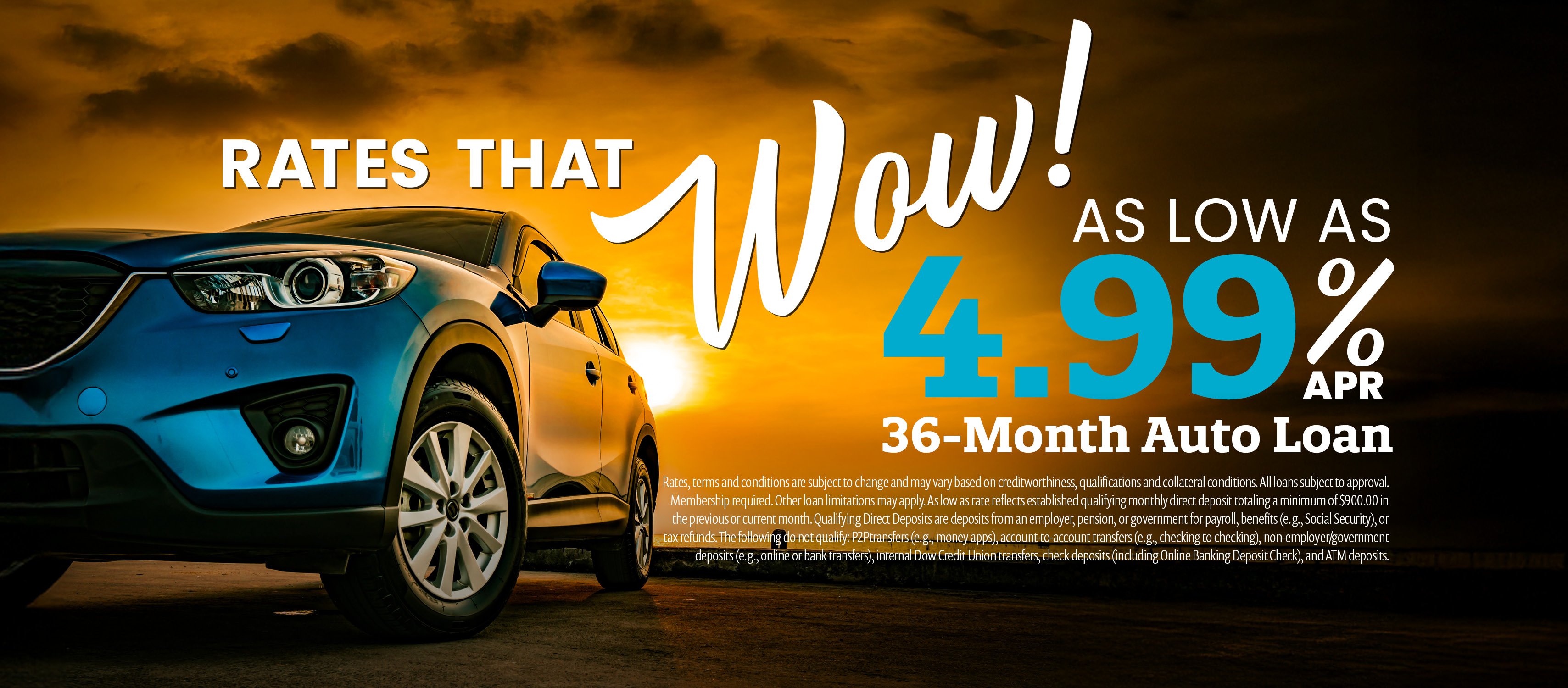 Dow Credit Union | Auto Loans | Rates that WOW!
