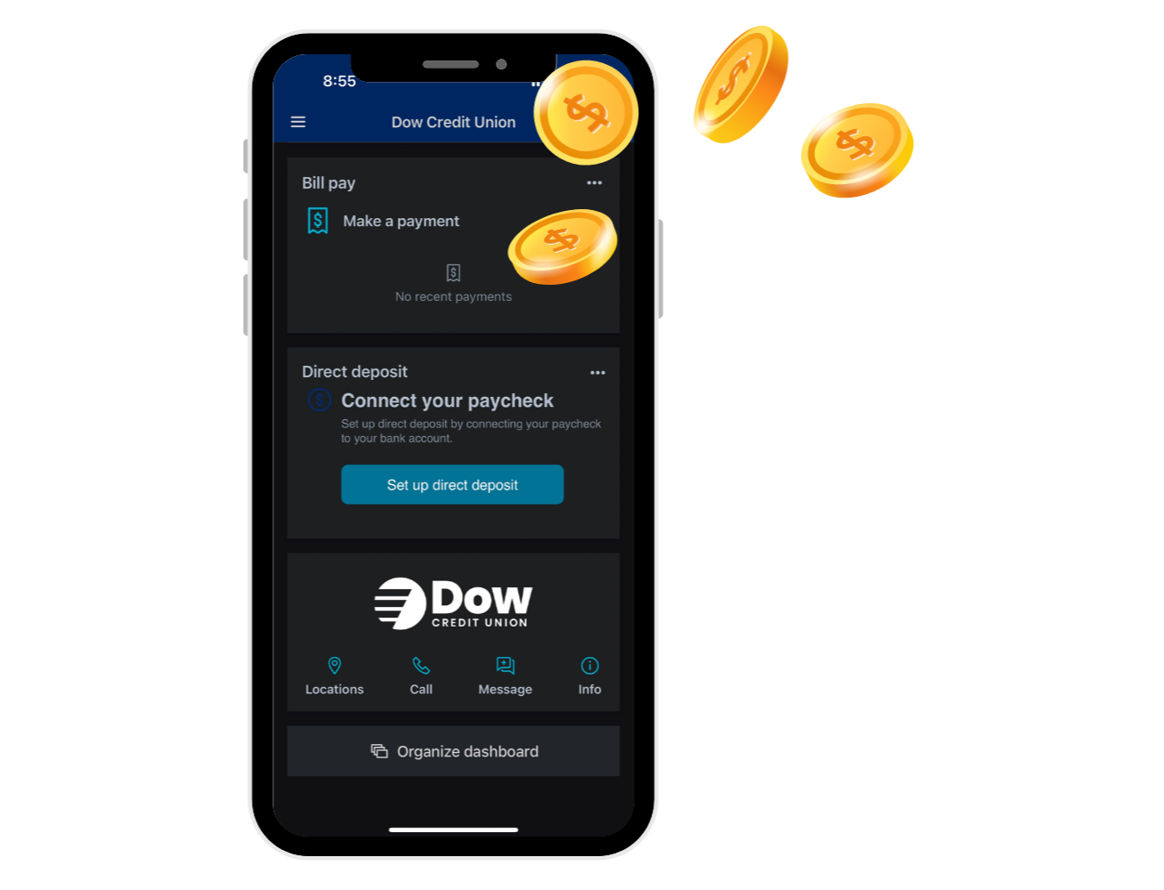 Easy Dow Credit Union Direct Deposit